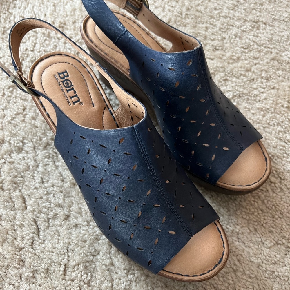 Blue, like-new born heels!